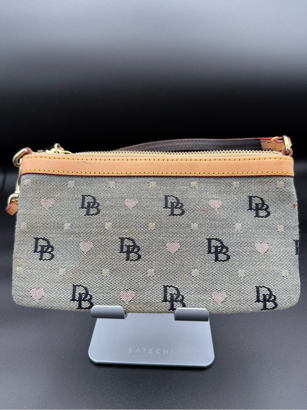 Dooney & Bourke DB + hearts wristlet